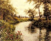 Knight, Louis Aston - Flowers in Bloom by a River